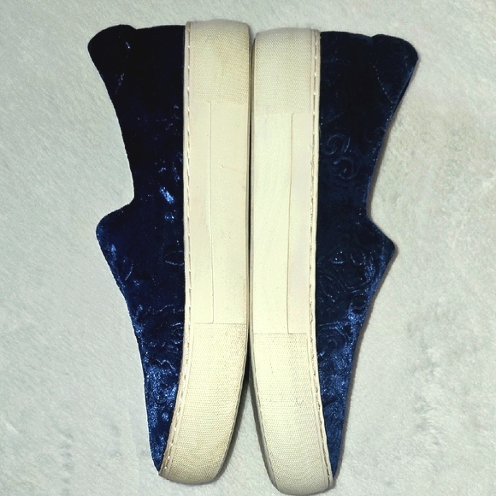 J/SLIDES NYC CRUSHED VELVET ELEVATED PAISLEY FLORAL CASUAL BOLD LOUD LUXURY Sz 7 - Picture 10 of 10